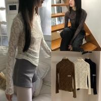ราคา W3473 เสื้อแขนยาว ผ้าลูกไม้ คอปีน ผ้าไม่คันทรงน่ารัก แฟชั่นเกาหลี TAG WG WE (26324939814)