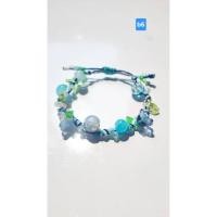 ราคา สร้อยข้อมือลูกปัดแก้ว ลูกปัดมุกเทียม ลูกปัดพลาสติก ถักด้วยเชือกเทียน (46550545142)