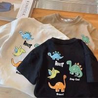 ราคา สำหรับเด็กทารก ลายเหมาะสำหรับฤดูร้อน สื้อท็อปลายไดโนเสาร์ ผ้ายืด ฤดูร้อนสไตล์ สำหรับเด็กเดิน (53753578196)