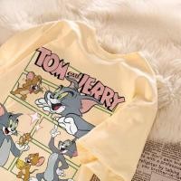 ราคา เสื้อเย็นฤดูร้อนเปิดแสดงภาพแมวและหนู ซายส์ 1 บวก แนะนำ เสื้อเด็กชายแบบฟอร์มเก่าแก่ COD (47406642250)