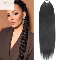 ราคา ซิลค์ปุลส วิกผมสังเคราะห์ผมหางม้า ยางรัดยาวตรงต่อขนตาผมหางม้า เส้นใยทนความร้อนผมถักสีดําสีบลอนด์สีน้ําตาลปุยโพนี่หางแฮร์พีชสําหรับผู้หญิง (43279237821)