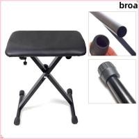 ราคา เก้าอี้เปียโนพับ BROA เก้าอี้เปียโนแบบพับได้แบบปรับได้เหล็ก เปียโนเก้าอี้ X Leg สีดําแบบพกพา (49307482381)