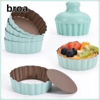 ราคา BROA Chrysanthemum Egg Tart พายถาด การออกแบบลูกฟูก 4 นิ้วแม่พิมพ์ Mini Round Tart Pan ชีสเค้กด้านล่างที่ถอดออกได้เคลือบ Nonstick Bakeware Baking Cupcake (55206968179)