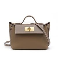 ราคา กระเป๋าสะพายข้างมีดีไซน์คล้องบ่าสำหรับ mujer ทำจากหนังวัวแท้ สไตล์Kelly ขนาดพกพาสะดวก (48457577274)