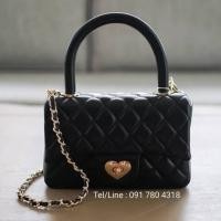 ราคา กระเป๋าหนังแกะแท้100 C coco mini lambskin (7342262432)