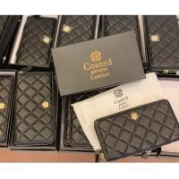 ราคา กระเป๋าสตางค์ใบยาวซิบรอบหนังแกะแท้ 100 C lamb skin zip (2792540178)