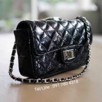 ราคา กระเป๋าหนังแกะแท้ 100 C flap bag silver material (5547832046)