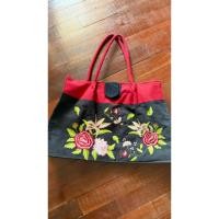 ราคา กระเป๋าผ้า tote ปักดอกไม้ มือสอง (47706622599)