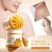 ราคา Turmeric Brightening Scrub Deep Cleansing Exfoliating Scrub Salt Skin Care Smoothing Moisturizing Hydrating Body 240g (52807721117)