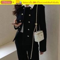 ราคา WIFLYZO กระเป๋าสะพายข้าง Rhombus Camellia Small Shoulder Bag Chain Strap Bucket Bag (49707297193)