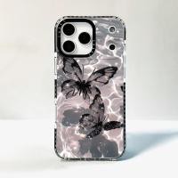 ราคา สองผีเสื้อระลอกน้ําภาพวาดกรณีเข้ากันได้สําหรับIPhone 12 13 14 15 16 17ProMax 1213Mini CoverX XR XSMaxซิลิโคนSoft Clear SE 2022 6 7 8 Plus 17 AIRกันกระแทกปลอก (44707760590)