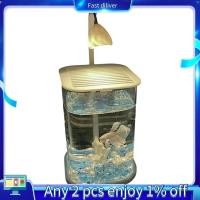 ราคา ตู้ปลาแก้วขนาดเล็กตู้ปลาเดสก์ท็อปเดสก์ท็อปเครื่องประดับไฟ LED โคมไฟประดับระดับไฮเอนด์ทะเลสีฟ้าน้ําแข็งบด (52307592713)