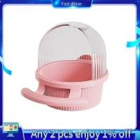 ราคา แขวนกรงนกป้อนกึ่งล้อมรอบนกแก้วป้อนกึ่งปิดให้อาหารสีชมพู (52907592654)