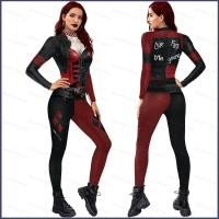 ราคา ชุดคอสเพลย์บอดี้สูท Harley Quinn แขนยาว แบบเอ neopiece uniform สำหรับงานปาร์ตี้หรือฮาโลวีน (47856716645)