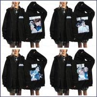 ราคา เสื้อคลุมซิปพิมพ์ลายแบบฮู้ด Stray Kids Lee Know Han Fix (56207766123)