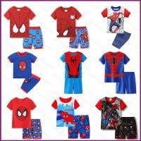ราคา ชุดแขนสั้นเด็กดีไซน์เกาหลีลายSpider Man ผลิตจากผ้าฝ้ายแท้ เหมาะสำหรับฤดูร้อน (49906505521)