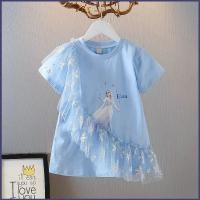 ราคา YT2 Frozen Princess Elsa Dress Girls เสื้อยืดแขนสั้นกระโปรงของขวัญสําหรับเด็กผู้หญิง YT2 (45606511760)