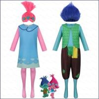 ราคา YT2 Trolls Poppy สาขาคอสเพลย์เครื่องแต่งกายวิกผมชุดเด็กผู้ใหญ่การ์ตูน Fairy ชุดฮาโลวีน Party Carnival ชุด YT2 (40429012505)