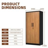 ราคา Big hot SMITH ตู้เหล็กเก็บเอกสาร บานทึบ รุ่น Archie 01ขนาด 40x90x185 ซม สีไม้ ดำ สินค้าขายดี (45900310094)