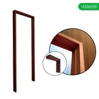 ราคา LEOWOOD วงกบประตูไม้ ไม้เนื้อแข็งรวม DURA FRAME FJL ขนาด 80x200 ซม ย้อมแดง สินค้าขายดี (45655480796)