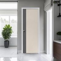 ราคา ECO DOOR ประตู UPVC เอ็กซ์ทรูชั่น รุ่น PD1 ภายใน ขนาด 70x200 ซม สีเกรย์ไอเวอรี่ เจาะลูกบิด สินค้าขายดี (45255556428)