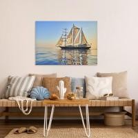 ราคา Big hot COZY ภาพพิมพ์แคนวาส รุ่น Lucky sailing 01 ขนาด 50x70 ซม รูปเรือสำเภา สินค้าขายดี (41223697738)