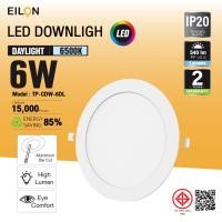 ราคา Big hot EILON ดาวน์ไลท์ LED แบบฝังหน้ากลม 4 นิ้ว 6W รุ่นTP CDW 6DL แสงเดย์ไลท์ สินค้าขายดี (41123414339)