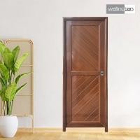 ราคา Big hot WELLINGTAN ประตูUPVC พร้อมวงกบบานพับ WK P023 70x200ซม สีสัก เจาะลูกบิด สินค้าขายดี (40457592134)