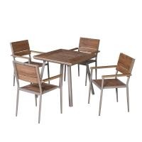 ราคา Big hot 1 2 SUMMER SETชุดโต๊ะสนาม 4 ที่นั่ง รุ่น Sander ขนาด โต๊ะ 80x80x75 ซม เก้าอี้ 54 5x62 5x80ซม สีน้ำตาล (25847417634)