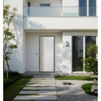 ราคา Big hot WELLINGTAN ประตู uPVC เซาะร่องผิว Revo สำหรับใช้ภายนอกเเละภายใน WMN028 80x200 สีทูโทน ขาว เบจ เจาะ (25597396669)