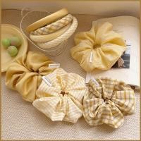 ราคา Hairbands สไตล์แฟชั่น สีเหลืองและสีทึบ เสริมแต่งผมสำหรับผู้หญิง มาพร้อมหมวกทรงไฮสเกลล์ (45256891910)