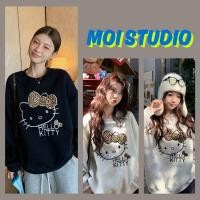 ราคา MOI อคิตตี้เกาหลีสไตล์ เสื้อกันหนาวแขนยาว HELLO KITTY OVERSIZE คอกลม พิมพ์ลาย ผ้าโคตรนุ่ม ส่งจากไทย COD (50902873774)