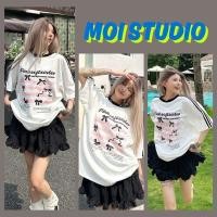 ราคา MOI แฟชั่นเสื้อสวยๆ ผู้หญิงเสื้อยืด ผ้าCOTTON โคตรนุ่ม พิมพ์ลาย PINKSO เสื้อคอกลม OVERSIZE เสือใส่สบาย COD (54403809868)