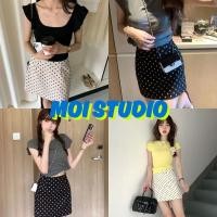 ราคา MOI กระโปรงสั้นสีดำลายจุด แต่งซิป หวานและน่ารัก ผ้ายืด กระโปรงทรงเอลายจุด ซิปข้าง มีซับในมีไซส์S Mส่งจากไทยNK25073 (41311162671)