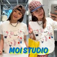ราคา MOI เกาหลีสไตล์เสื้อคิตตี้ ผู้หญิง พิมพ์ลาย KITTY เสื้อสวยๆ ผ้าCOTTON โคตรนุ่ม เสื้อคอกลม เสือใส่สบาย COD (53503809877)