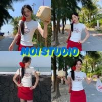 ราคา MOI baby crop เสื้อยืดแขนสั้น ผ้าcotton 100 เสื้อครอป Hotgirl คอกลม ใส่สบายลาย BEST LOVE ME (42508793203)