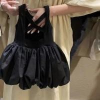 ราคา Girls Dress Spring and Summer2024New Backless Sveless Baby Girl Summer Dress Children s Princess Dress (56655062786)