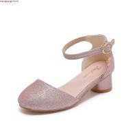 ราคา รองเท้าแตะหญิงสไตล์เจ้าหญิงเด็กเต้นรําประสิทธิภาพรองเท้ารองเท้าส้นสูง จุด นิ้วเท้า 2025 ฤดูร้อนใหม่เด็กครึ่งรองเท้าแตะเก๋หวาน (48907576510)