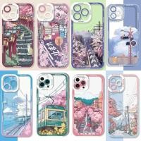 ราคา Mount Fuji Scenery เคสโทรศัพท์สําหรับ OPPO A6X A5X A3X A79 5G A58 A17 Reno 11 11F 10 Pro Plus โปร่งใส Vintage INS กันกระแทก Bumber Ultra thin 3D เลนส์ป้องกันกรณี (48507613608)