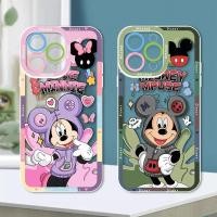 ราคา Mickey Minnie Mouse เคสโทรศัพท์สําหรับ IPhone 14 Pro Max 7 8 6 6s 15 Plus XR X XS Max 7Plus 8Plus โปร่งใส TPU Vintage Anti Knock สร้างสรรค์น่ารักกระเป๋าสตางค์กันชนปลอก (57805243904)