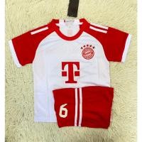 ราคา ชุดฟุตบอลเด็กเบอร์6สีขาวแดงเสื้อ กางเกง (54557738044)