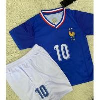 ราคา ชุดฟุตบอลเด็กสีน้ำเงินเบอร์10สกรีนชื่อMBAPPEเสื้อ กางเกง (43079556362)