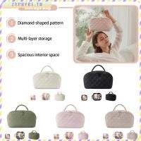 ราคา zephyr1 th Travel Makeup Bag Puffer Waterproof Puffer Makeup Pouch with Brush Compartment Handle Portable Pouch Travel Organizer for Women Travel Makeup (48607508730)