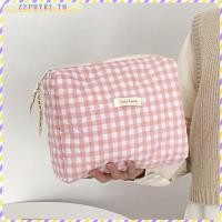 ราคา zephyr1 th Plaid Checkered Travel Makeup Pouch Large Capacity Makeup Organizer Storage Bag Cosmetic Organizer Case for Women and Girls (50057304753)