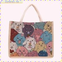 ราคา zephyr1 th Women Shopping Bag Animal Print Linen Tote Bag Ladies Casual Handbag สไตล์ B (48607209096)