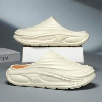 ราคา ผู้ชายสบายๆอินเทรนด์สบายรองเท้าแตะปิดหัวมีสไตล์น้ําหนักเบาหนา โซลกลิ่นฟรีรองเท้าแตะระบายอากาศ (42017102048)