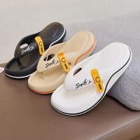 ราคา แฟชั ่ น 6 ซม ผู ้ หญิง Flip Flop ชายหาดด ้ านล ่ างหนาคุณภาพสูง (25977100120)
