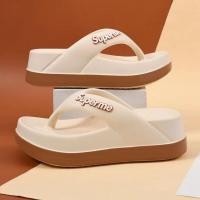ราคา Socrs แฟชั ่ น 5 ซม ผู ้ หญิง Flip Flop ชายหาดด ้ านล ่ างหนาคุณภาพสูง (24227098237)
