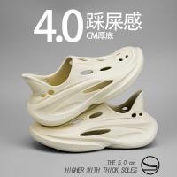 ราคา รองเท้าแตะผู้ชายสไตล์ใหม่ฤดูร้อนสวมใส่ รองเท้าแตะชายหาดพื้นหนา Eva ลื่นเรียบง่าย (44055299034)