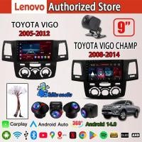 ราคา Lenovo จอแอนดรอย 9นิ้ว 8CORE TOYOTA VIGO CHAMP TOYOTA FORTUNE 2005 2014 Android14 0 WIFI และ 4G 360 Apple CarPlay (26438945481)